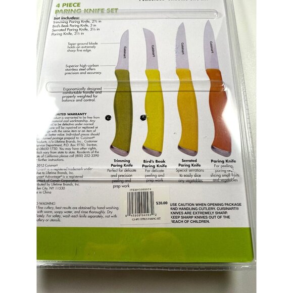 Cuisinart Advantage 4-Piece Paring Knife Set - Super Sharp Kitchen Knive… - Picture 5 of 5